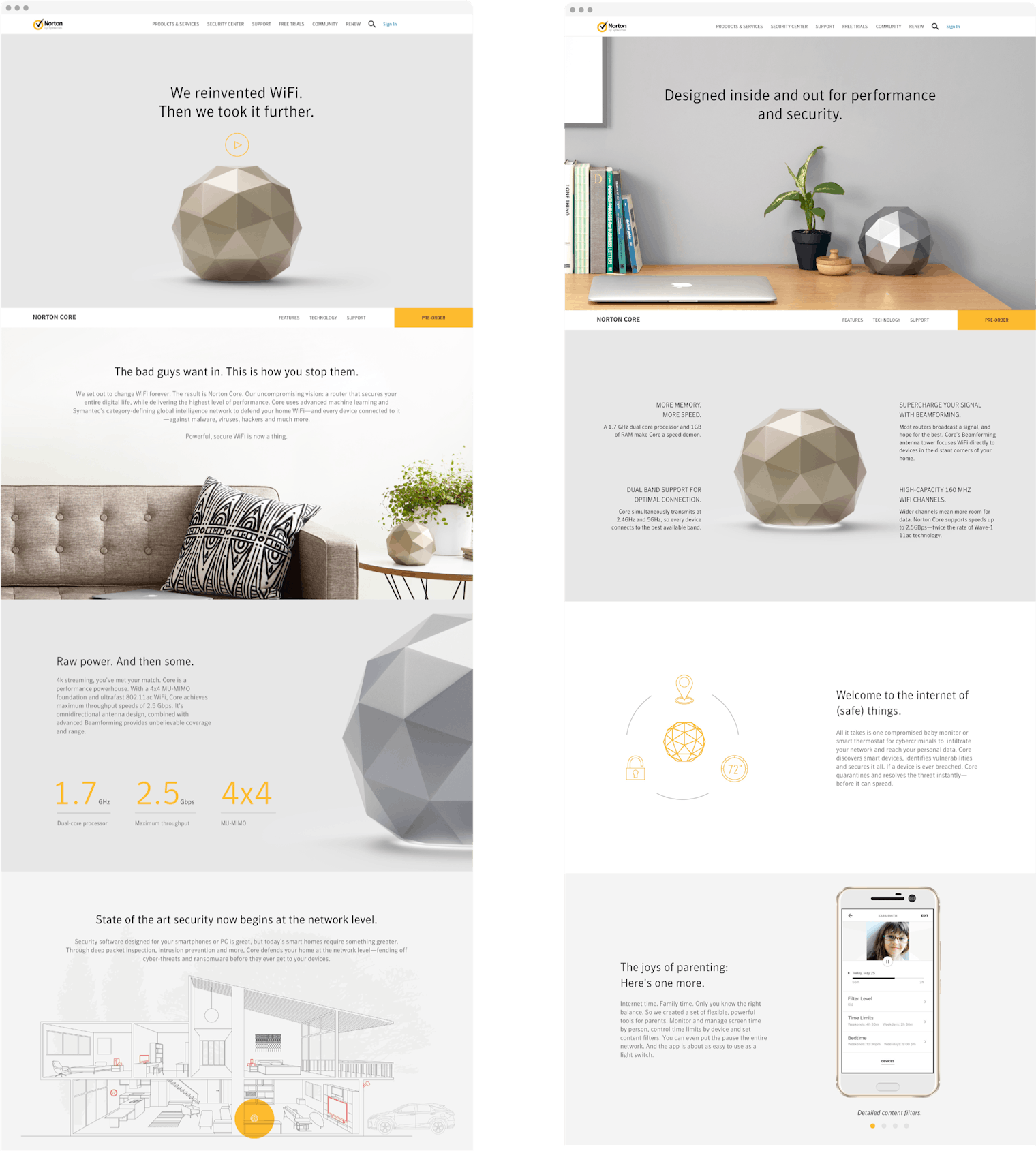 Norton Core Mockups Browser